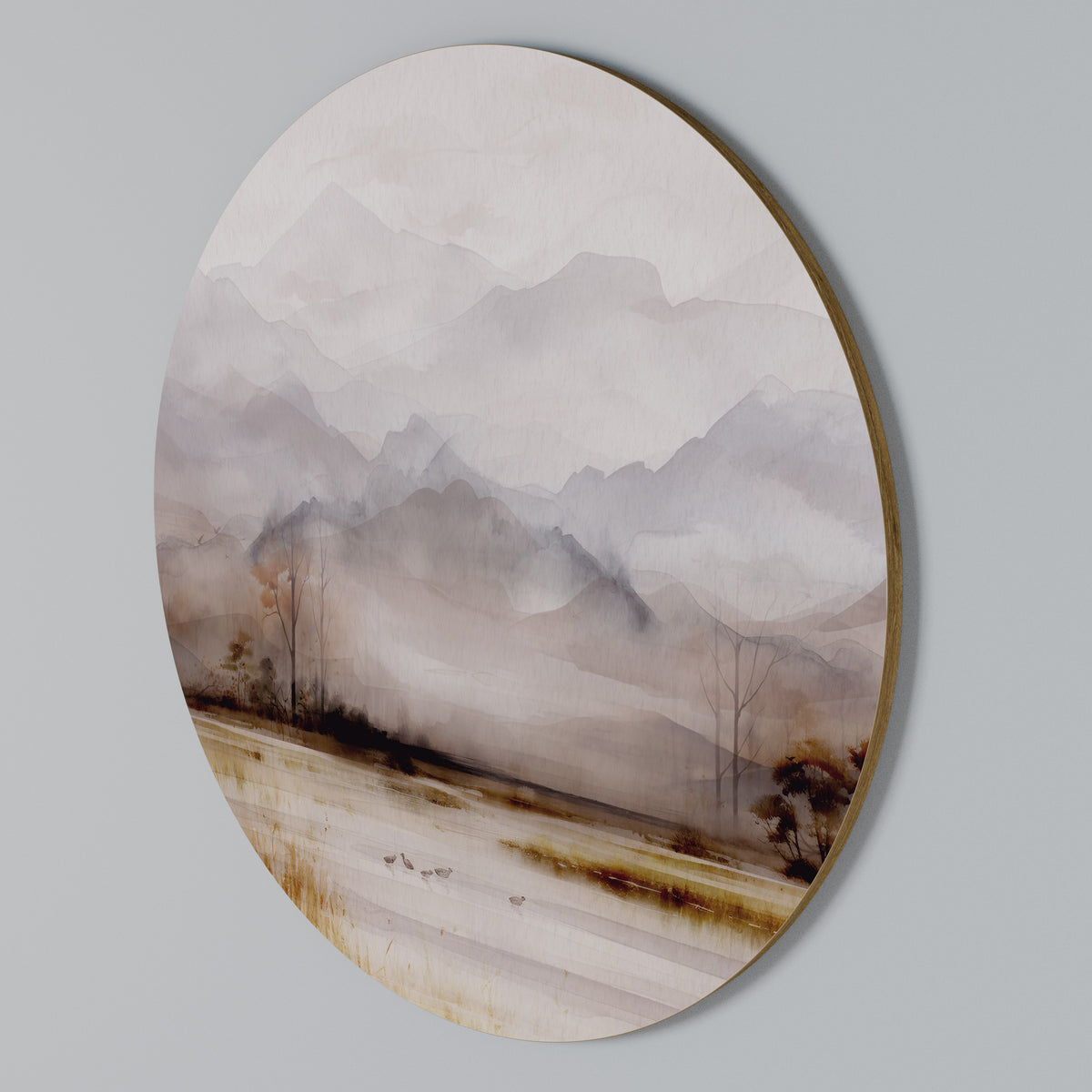 MISTY HORIZONS UNVEILED Rundes Wandbild