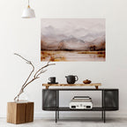 MISTY HORIZONS UNVEILED Peel and Stick Horizontal Poster