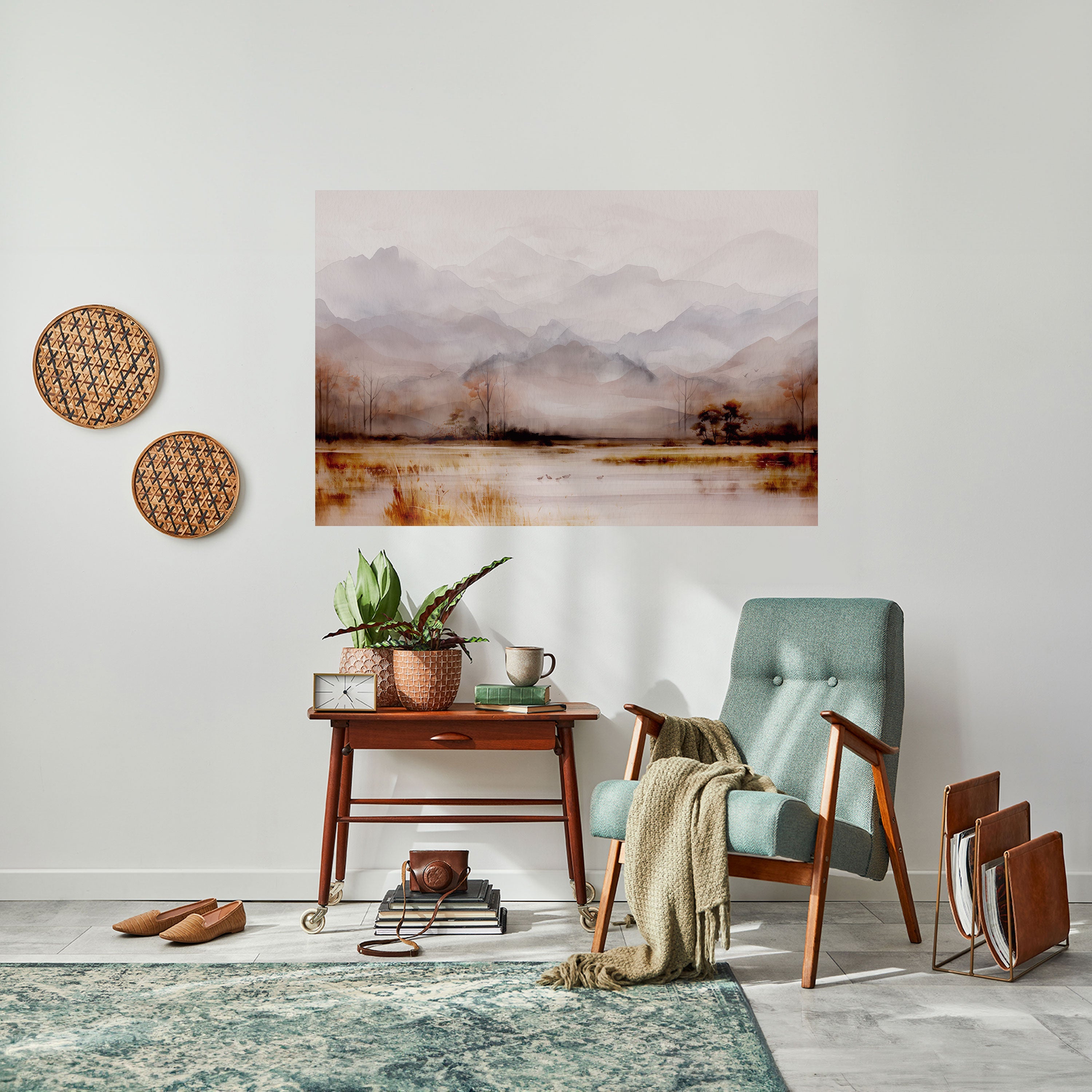 MISTY HORIZONS UNVEILED Horizontales Poster zum Abziehen und Aufkleben