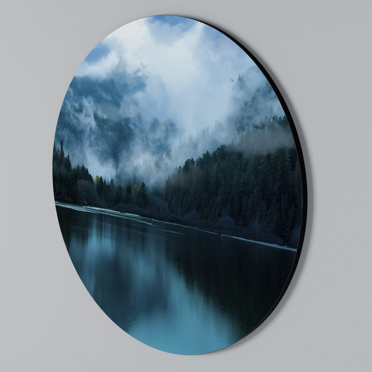MYSTICAL MIST REFLECTIONS Rundes Wandbild