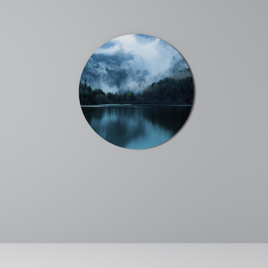 MYSTICAL MIST REFLECTIONS Round Wall Art
