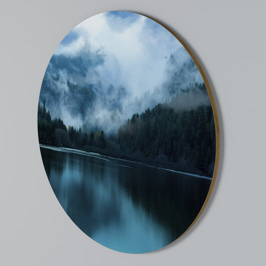 MYSTICAL MIST REFLECTIONS Rundes Wandbild