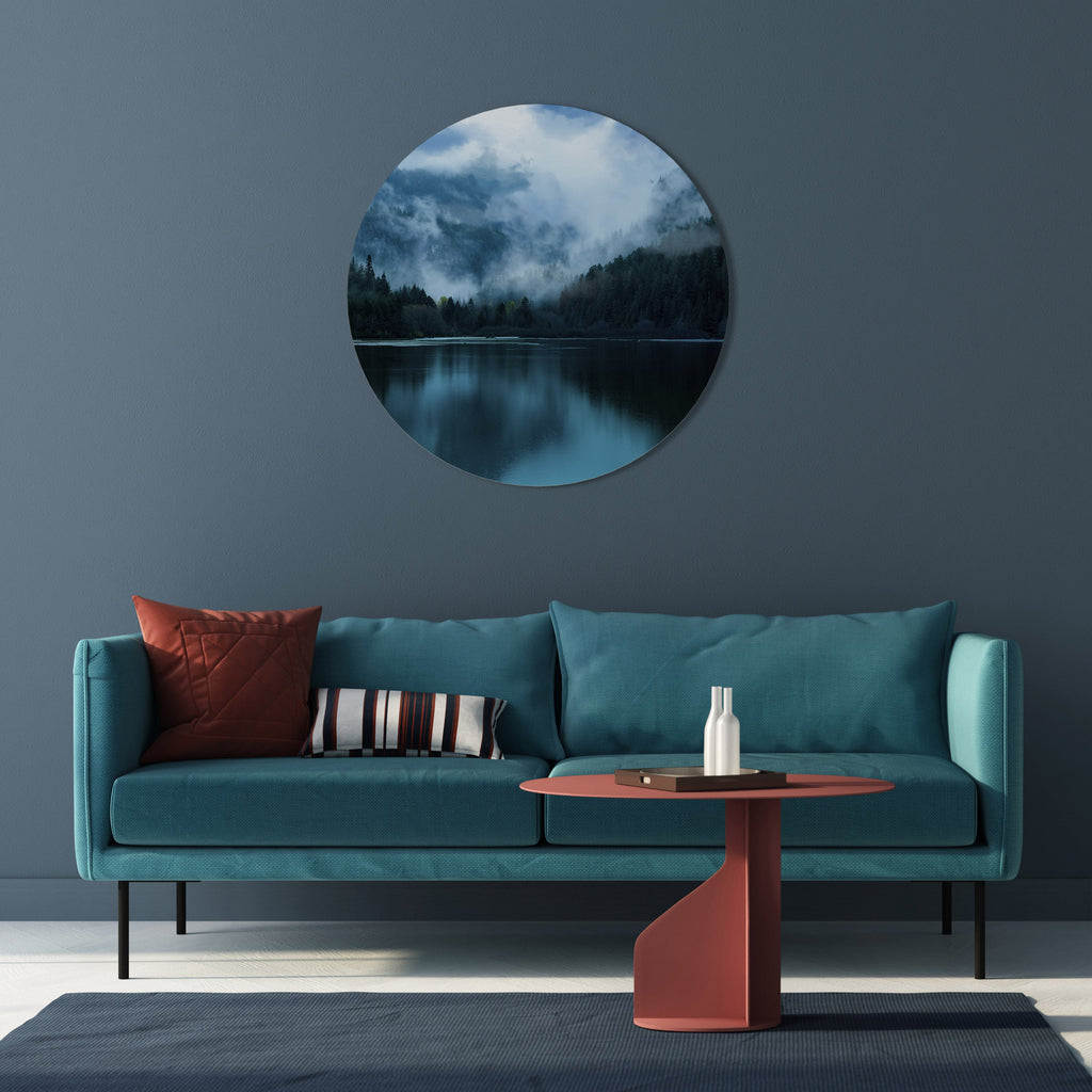 MYSTICAL MIST REFLECTIONS Round Wall Art