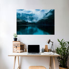 MYSTICAL MIST REFLECTIONS Selbstklebendes Horizontal-Poster