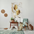 MARBLE MEETS NATURE Selbstklebendes Poster - Hochformat