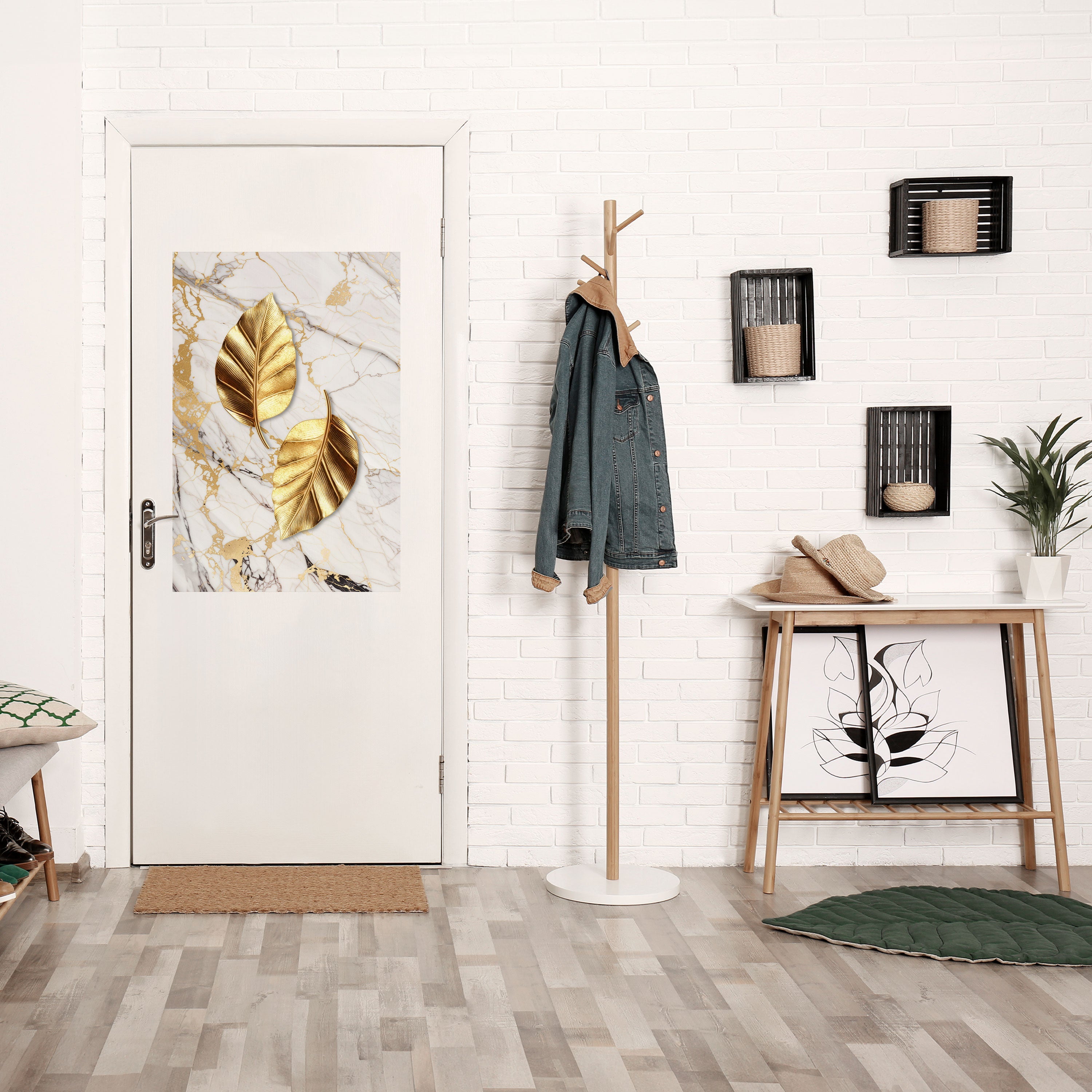 MARMOR TRIFFT NATUR Vertikales Poster zum Abziehen und Aufkleben