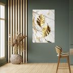 MARBLE MEETS NATURE Selbstklebendes Poster - Hochformat