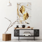 MARBLE MEETS NATURE Selbstklebendes Poster - Hochformat