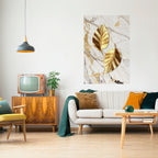 MARBLE MEETS NATURE Selbstklebendes Poster - Hochformat