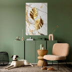 MARBLE MEETS NATURE Selbstklebendes Poster - Hochformat