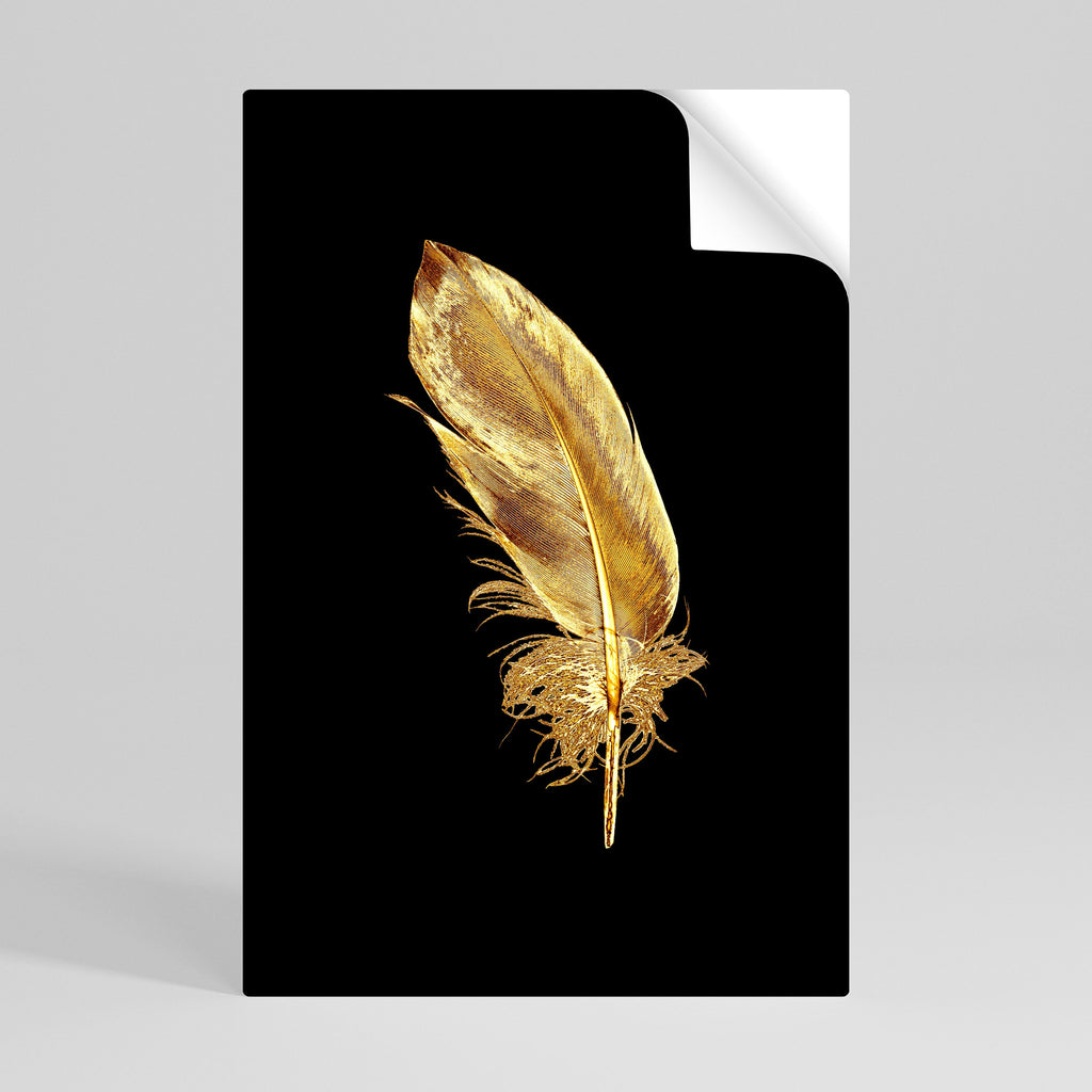 SHIMMERING FEATHER GRACE Vertikales Poster zum Abziehen und Aufkleben