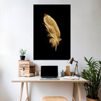 SHIMMERING FEATHER GRACE Selbstklebendes Poster - Hochformat