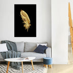 SHIMMERING FEATHER GRACE Selbstklebendes Poster - Hochformat