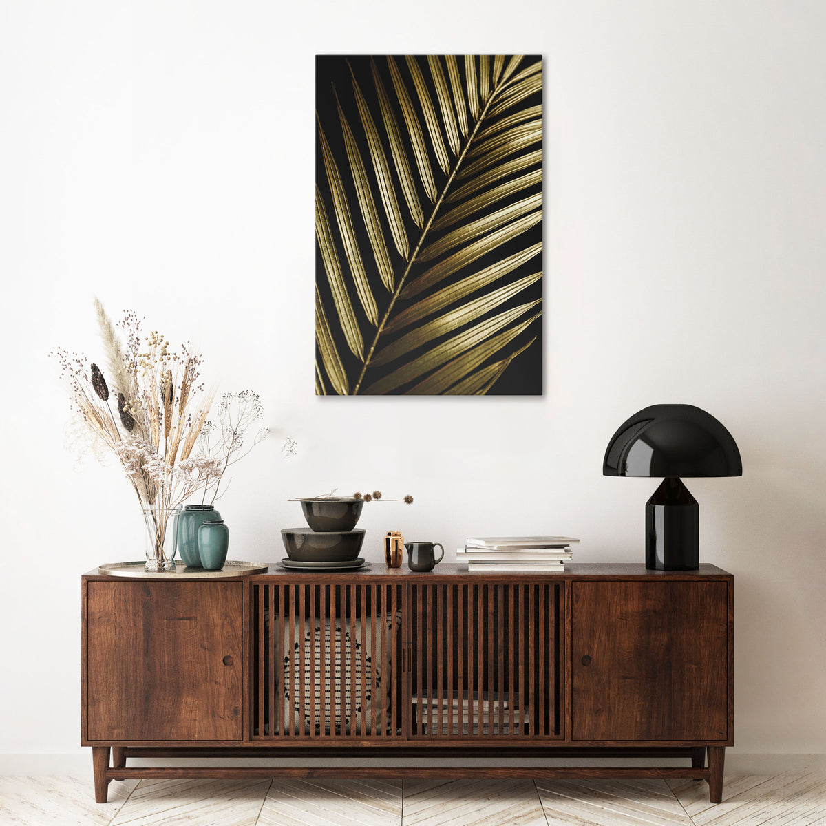 TWILIGHT PALM LIGHT Vertical Canvas Print