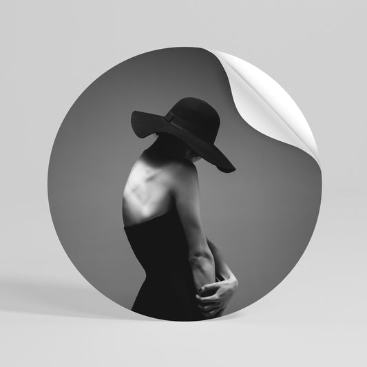 SILHOUETTE OF MYSTERY Runder Wandsticker zum Abziehen und Aufkleben