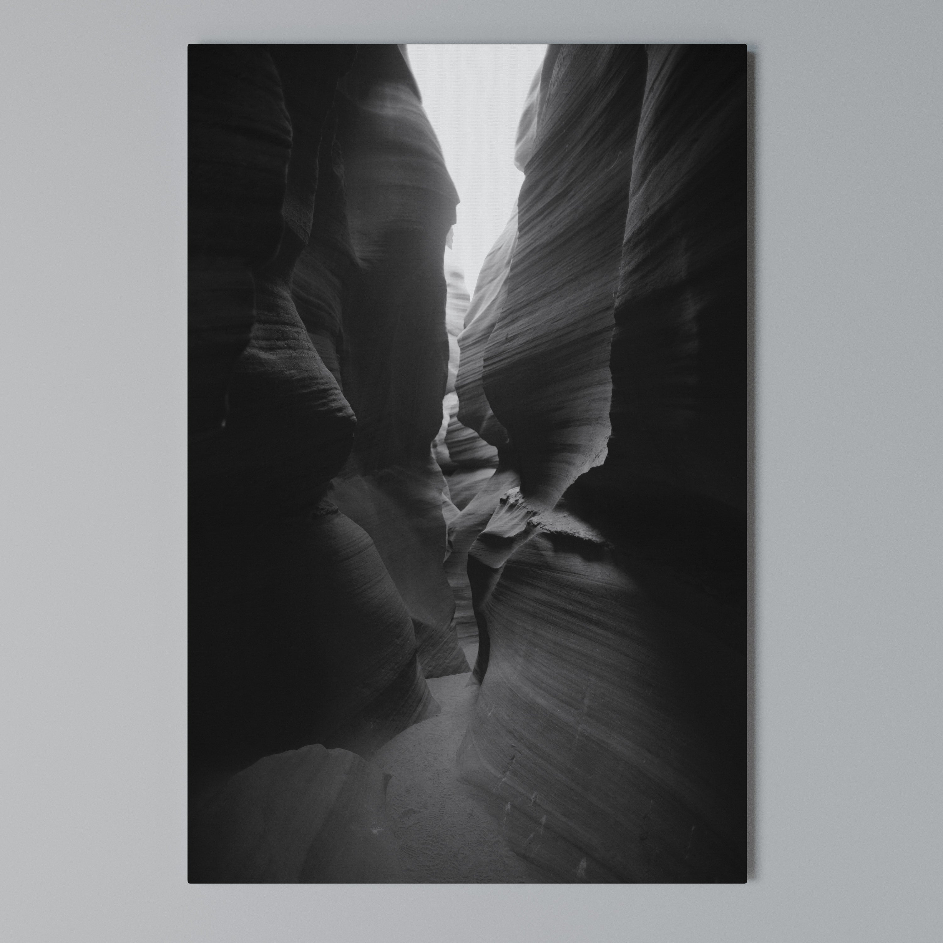 TIME'S WHISPERING CANYON Vertical Canvas Print
