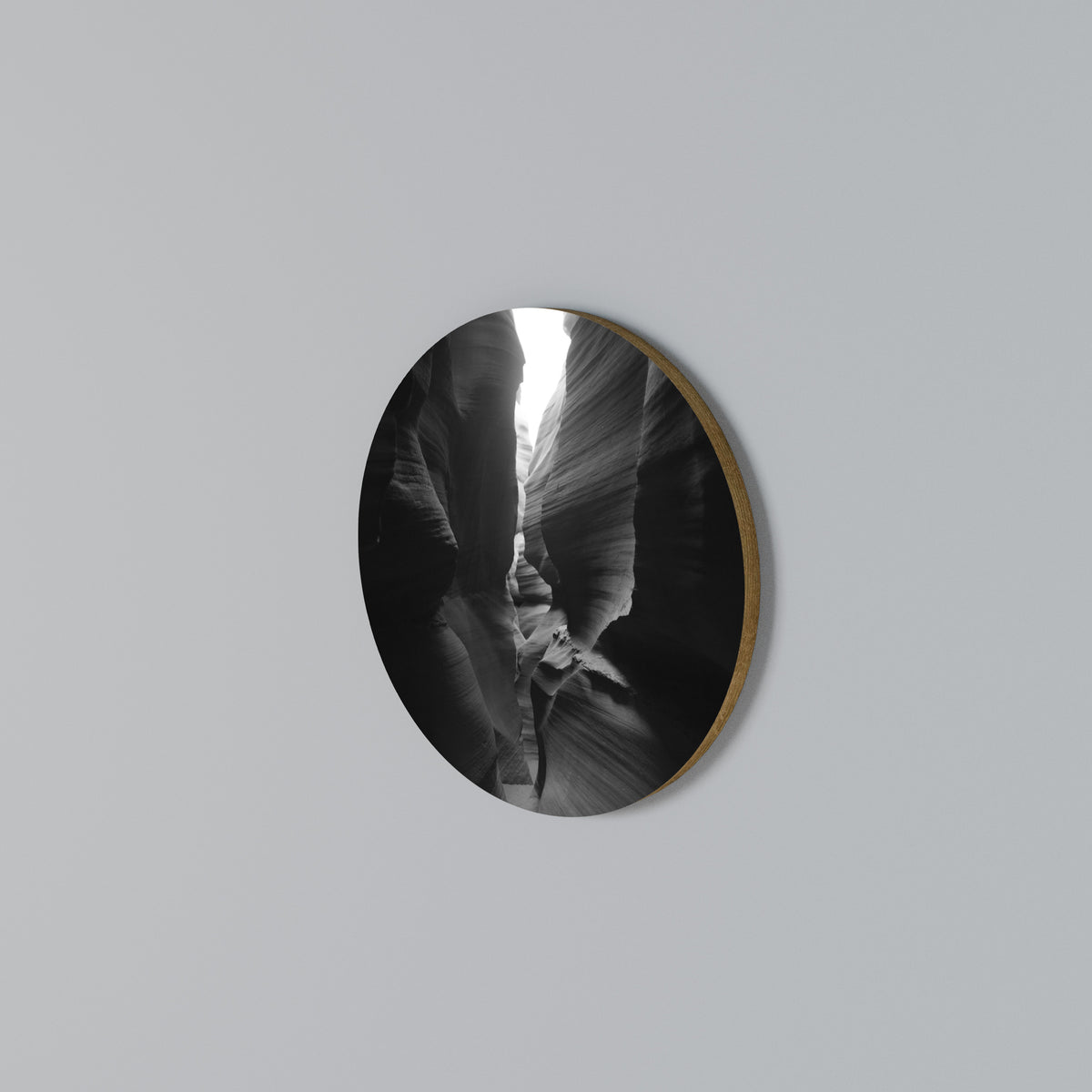 TIME'S WHISPERING CANYON Round Wall Art