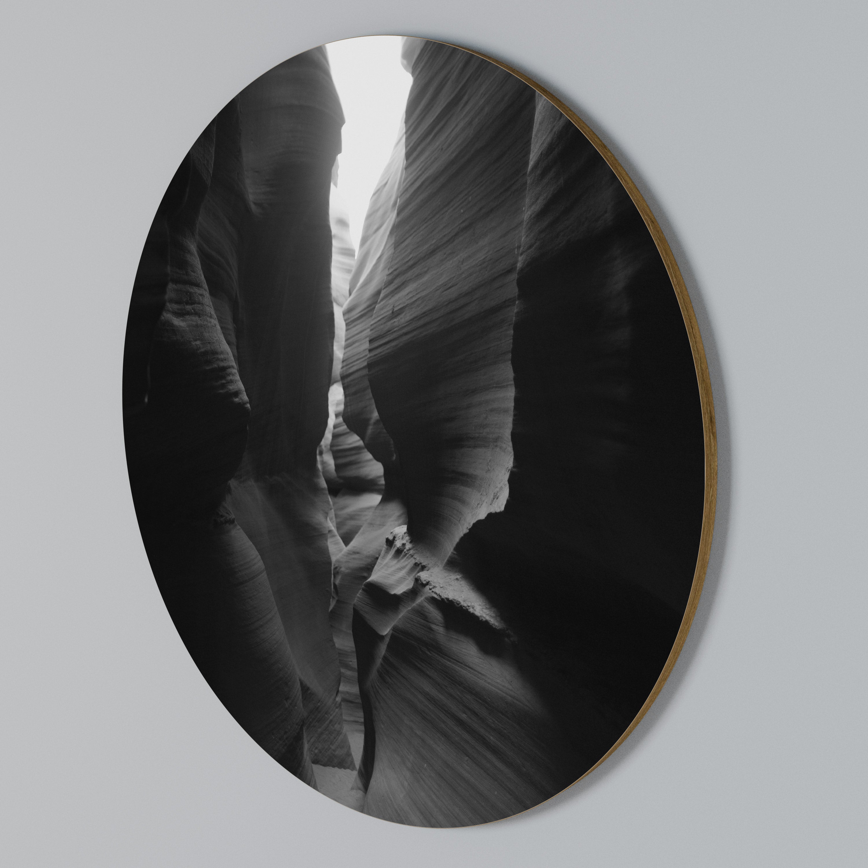 TIME'S WHISPERING CANYON Round Wall Art