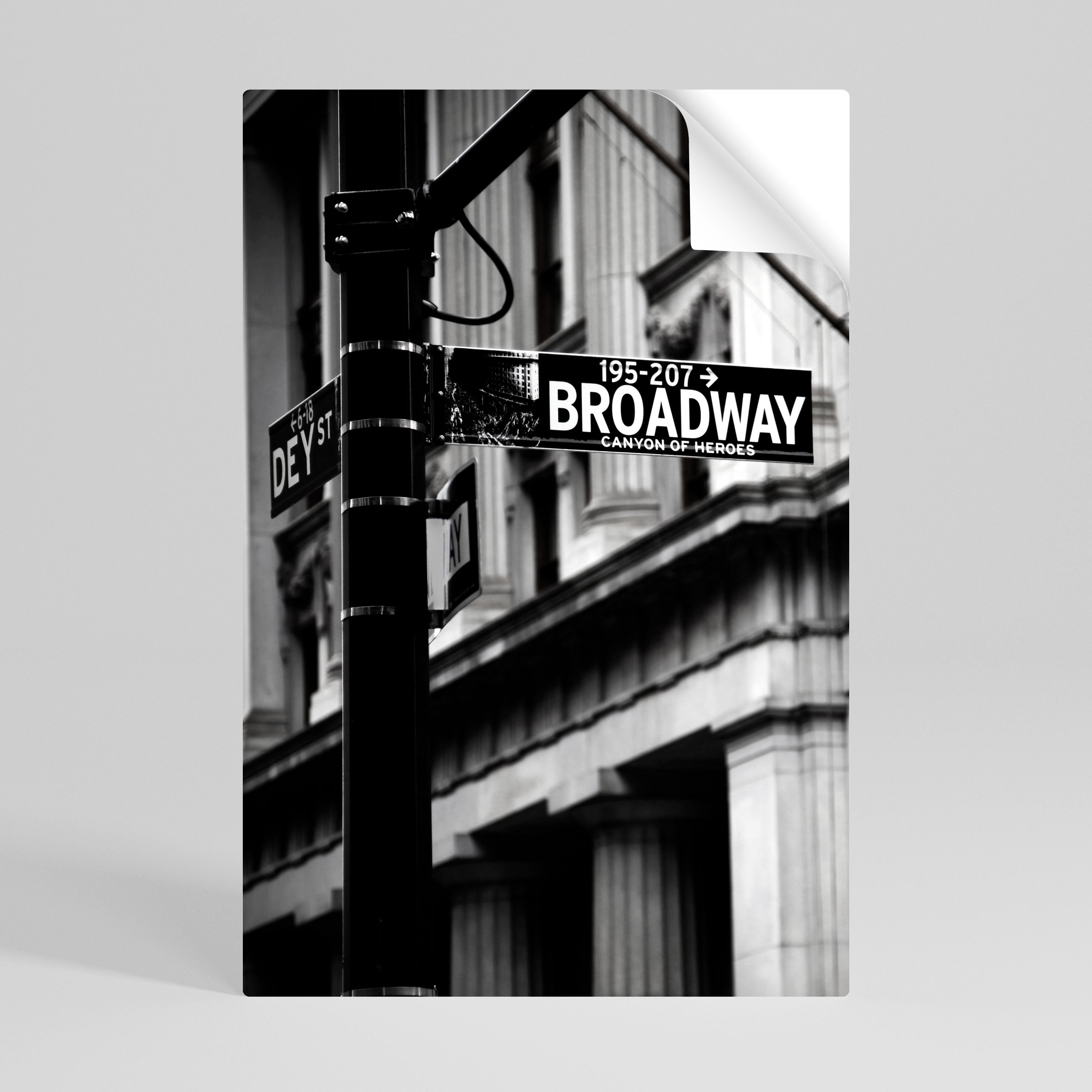 BROADWAY SIGN Vertikales Poster zum Abziehen und Aufkleben