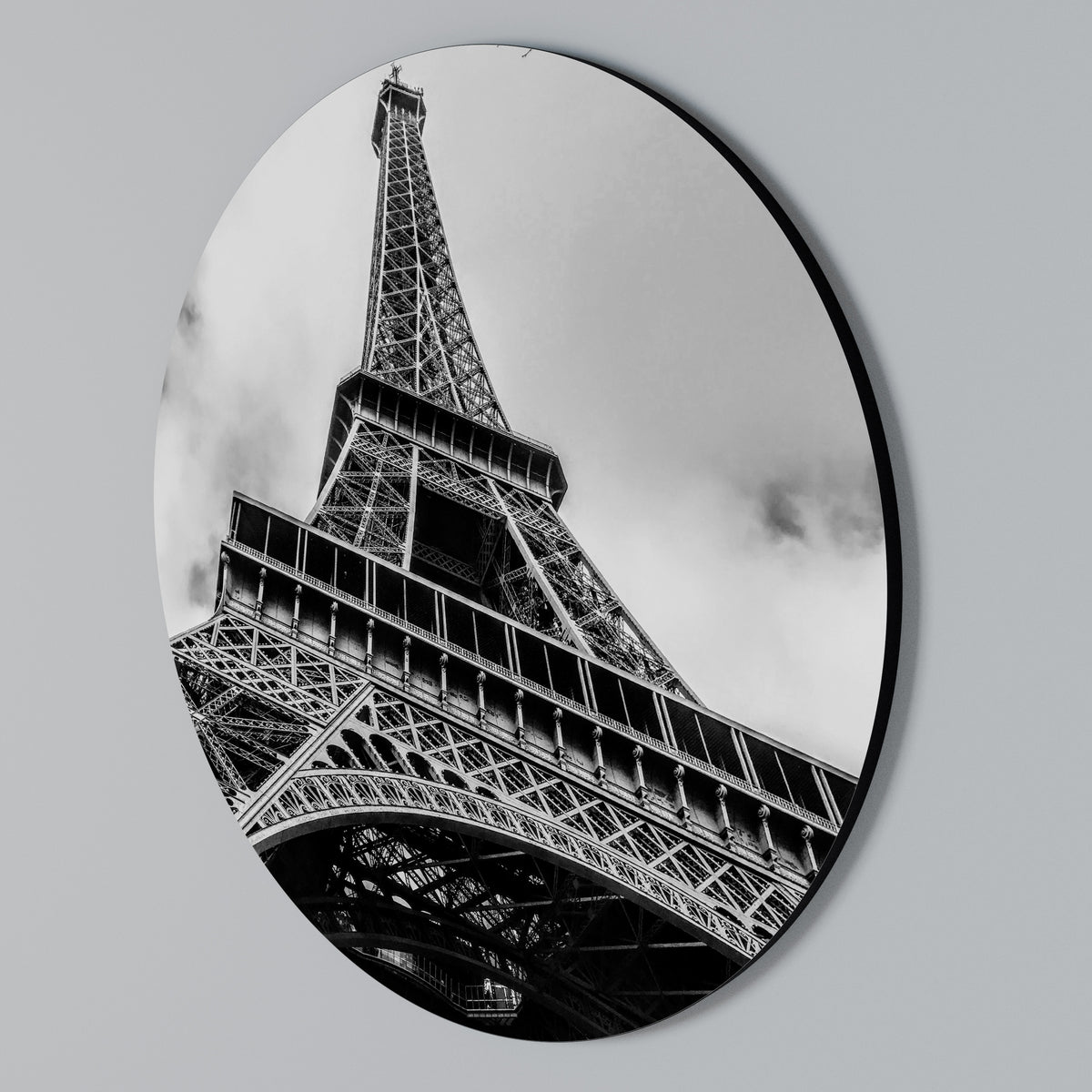 MONOCHROME PARISIAN ICON Rundes Wandbild