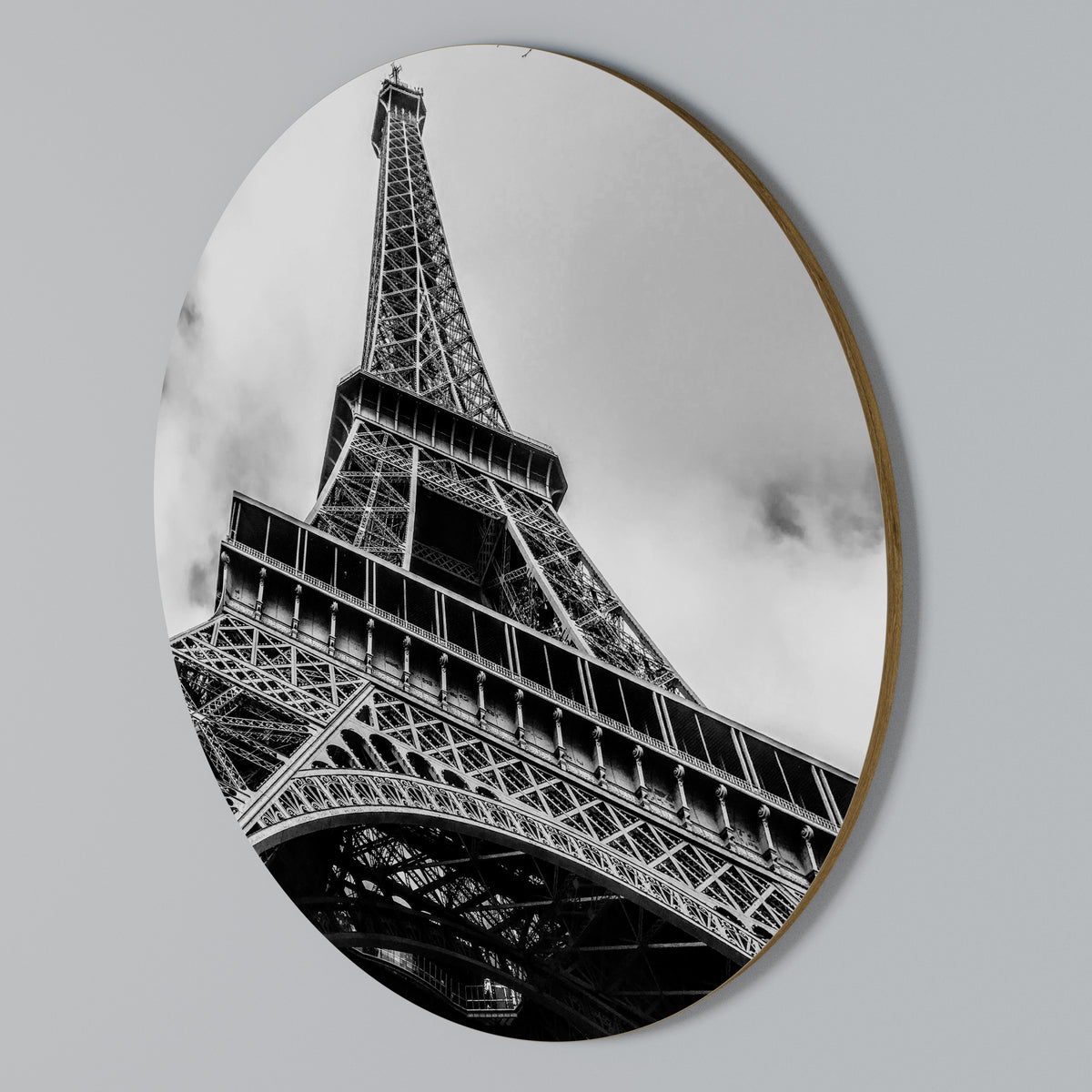 MONOCHROME PARISIAN ICON Rundes Wandbild