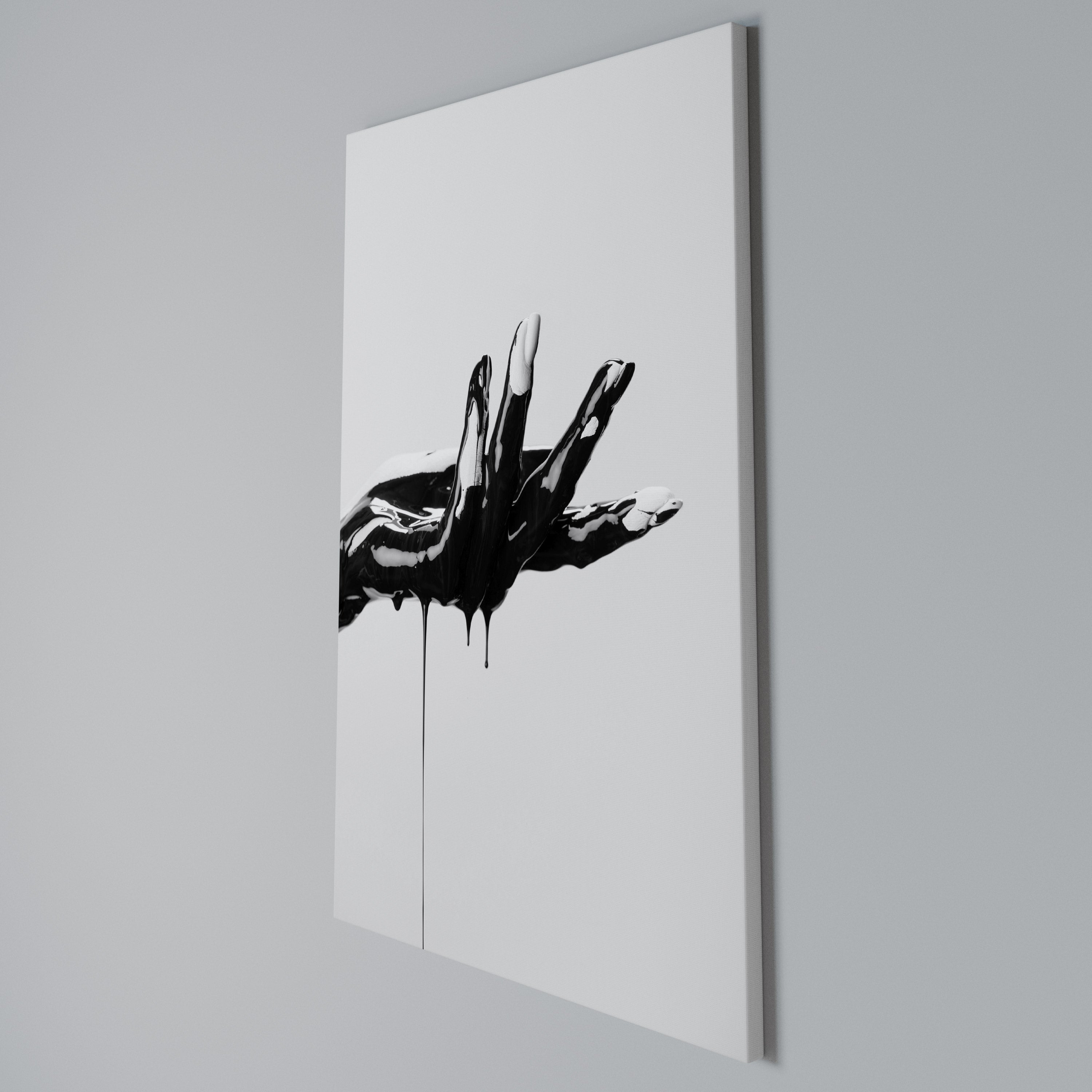 BLACK VISCOSITY Vertical Canvas Print