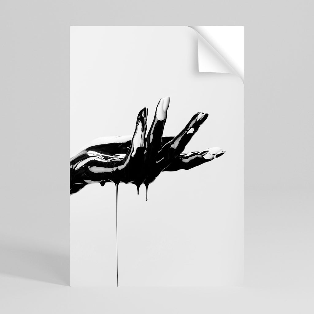SCHWARZE VISKOSITÄT Vertikales Poster zum Abziehen und Aufkleben