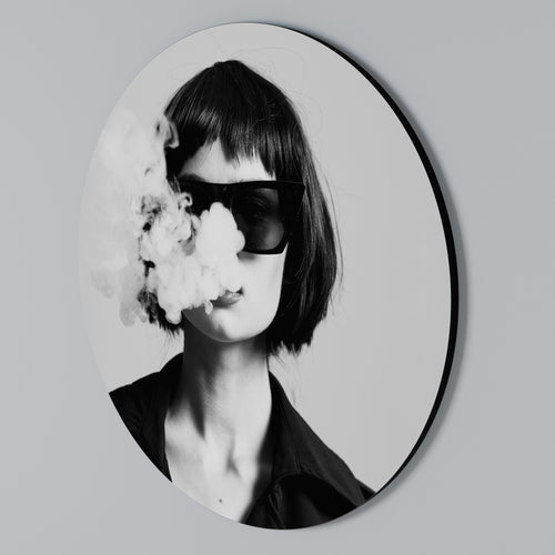 SMOKY BELLE Rundes Wandbild