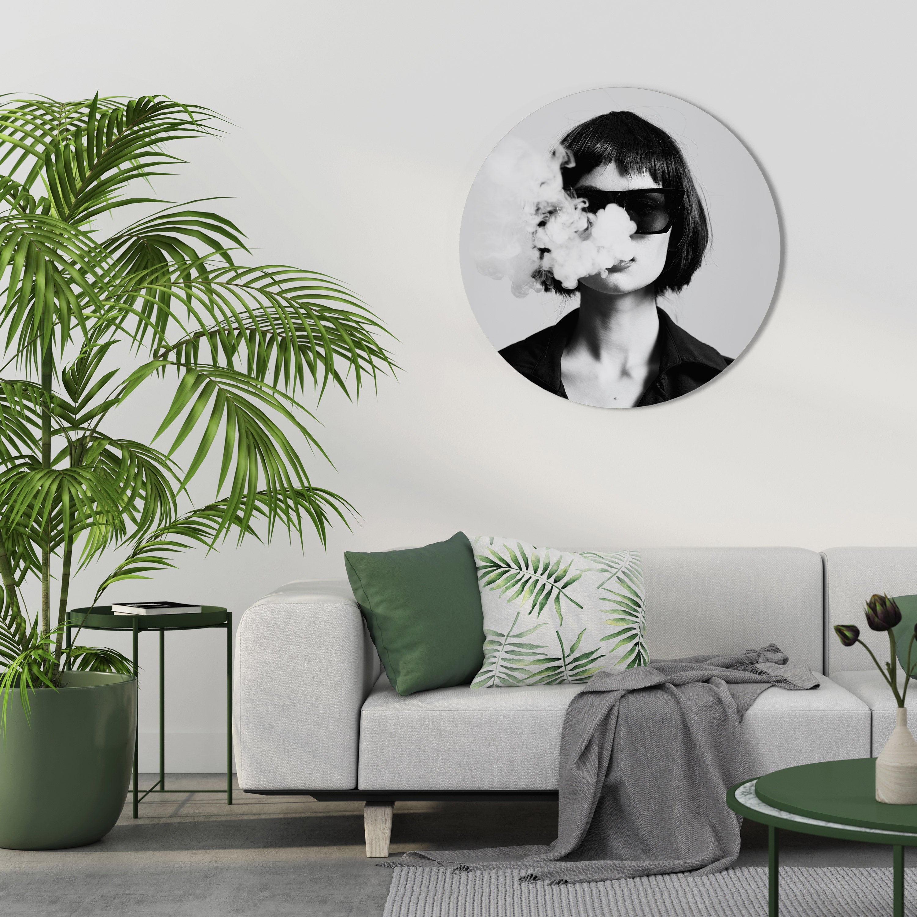 SMOKY BELLE Runde Wanddekoration Ø 69 cm