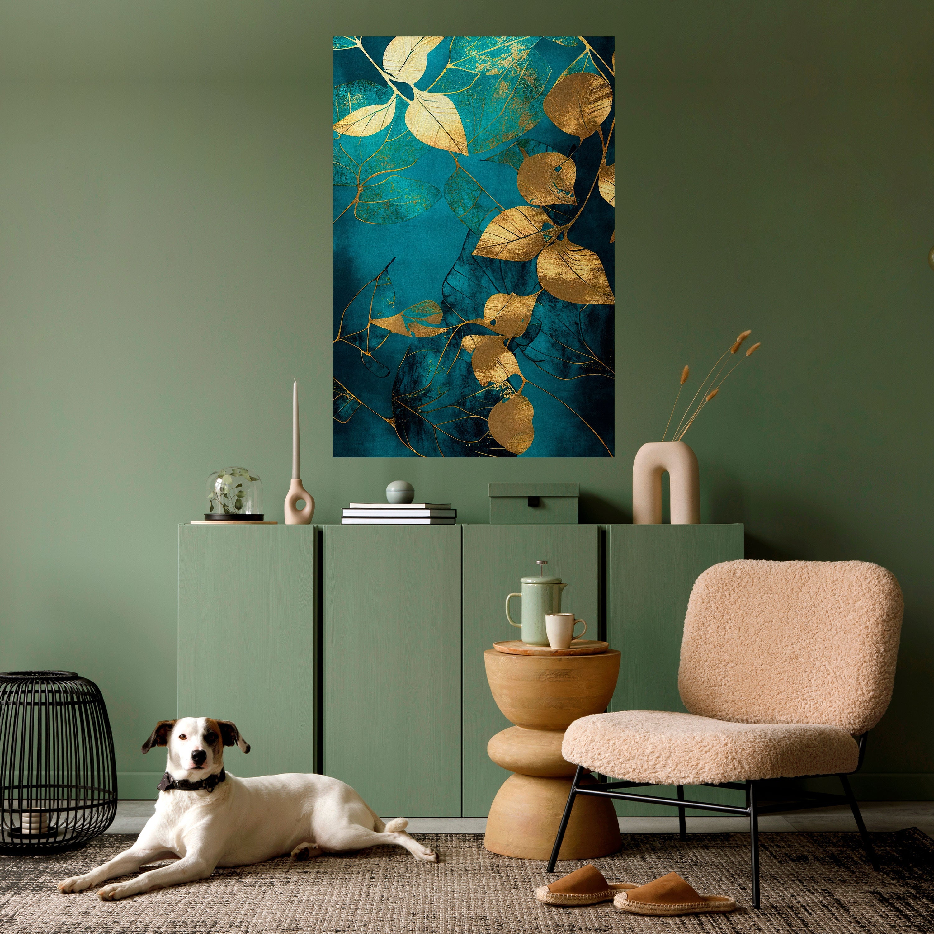 FOLIAGE FANTASIA Vertikales Poster zum Abziehen und Aufkleben
