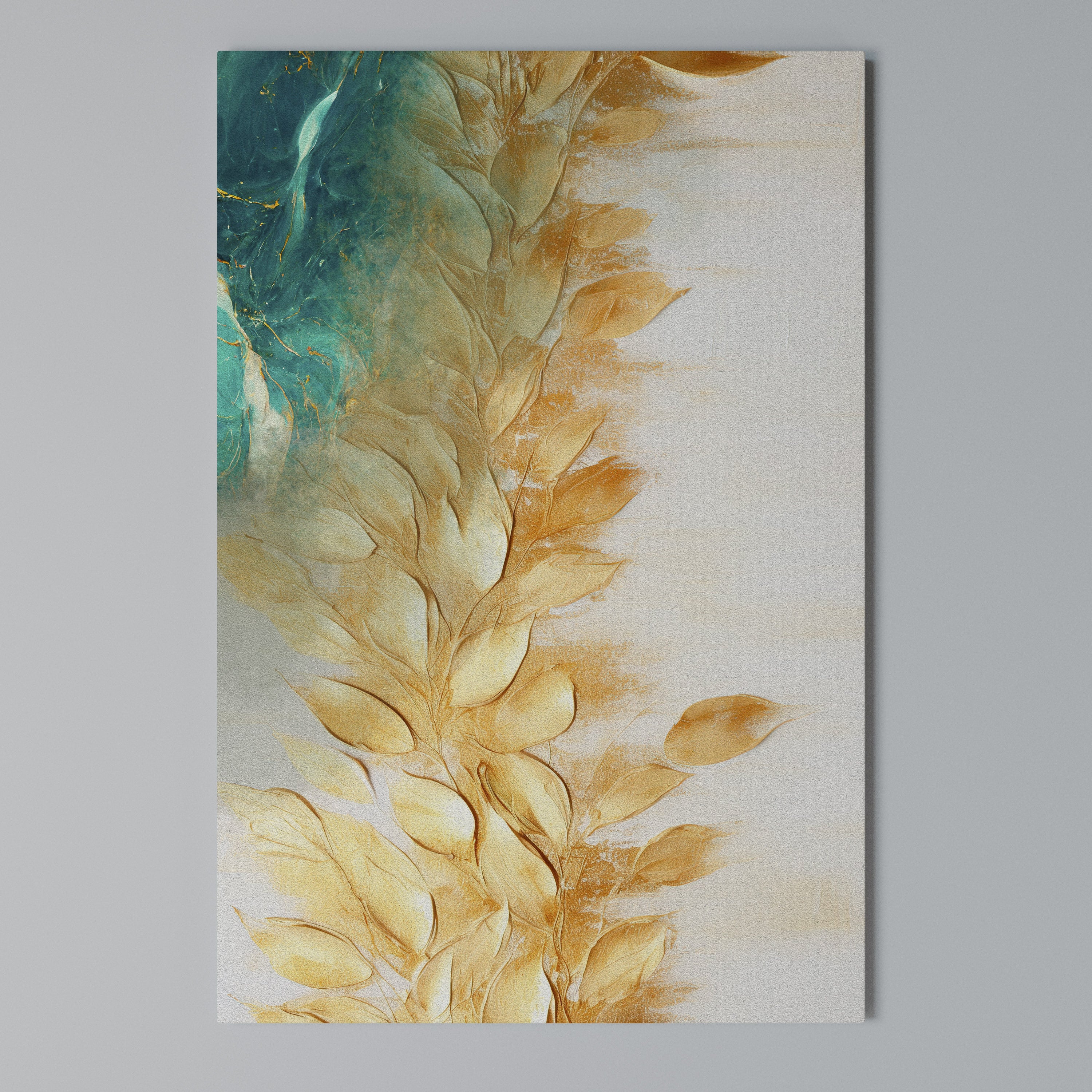 LEAVES IN RADIANCE Vertical Canvas Print