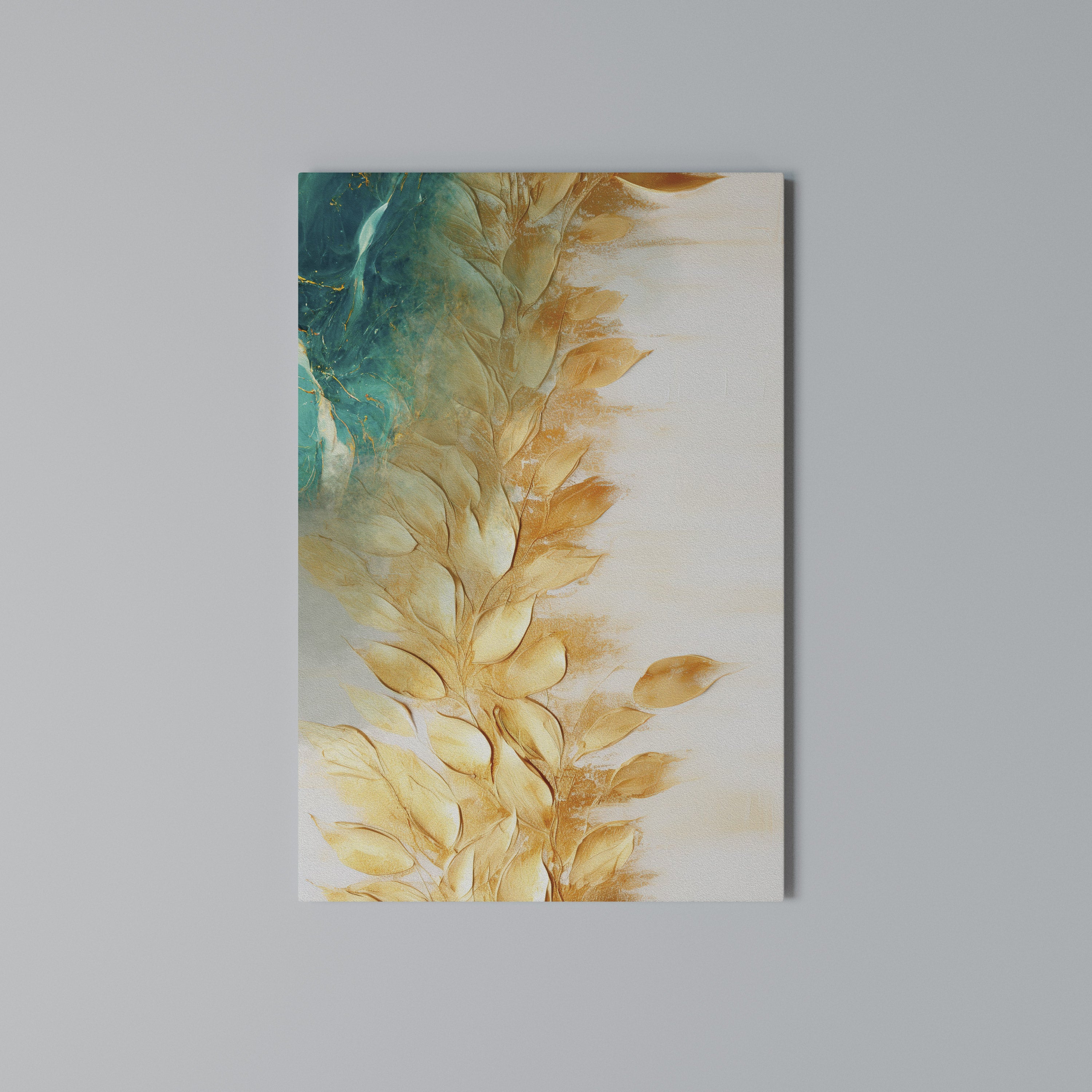 LEAVES IN RADIANCE Vertical Canvas Print