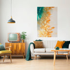 LEAVES IN RADIANCE Selbstklebendes Poster - Hochformat