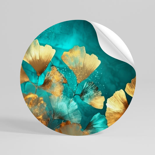 LUMINOUS FOLIAGE Runder Wandsticker zum Abziehen und Aufkleben