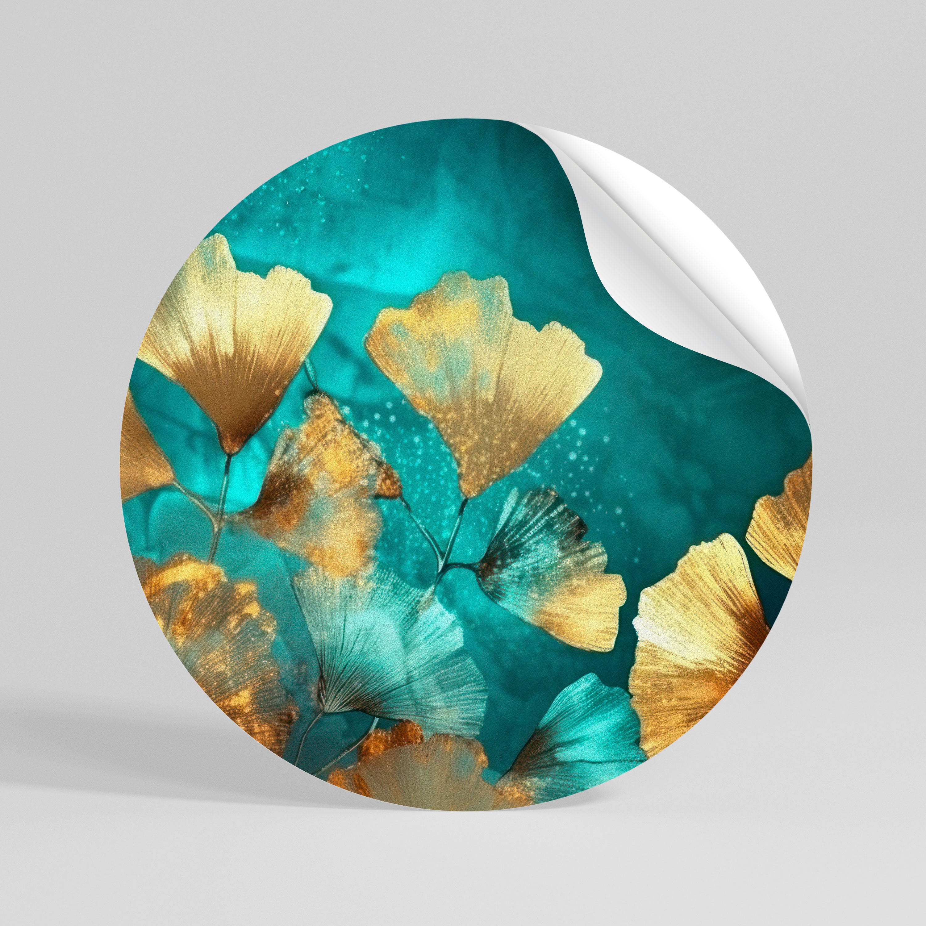 LUMINOUS FOLIAGE Peel and Stick Round Sticker