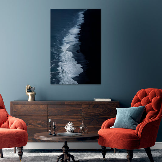 OCEAN'S WHISPER Vertical Canvas Print