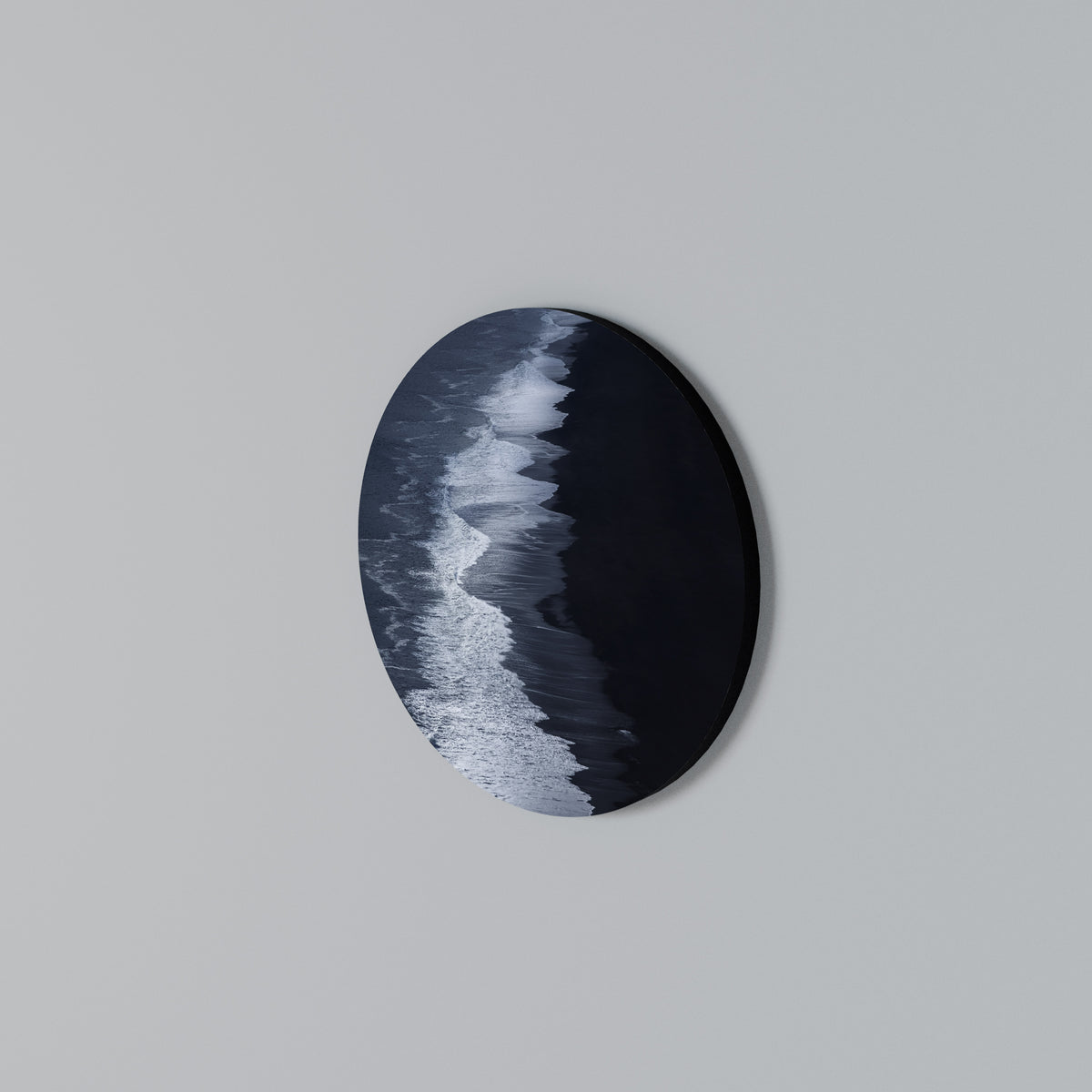 OCEAN'S WHISPER Rundes Wandbild