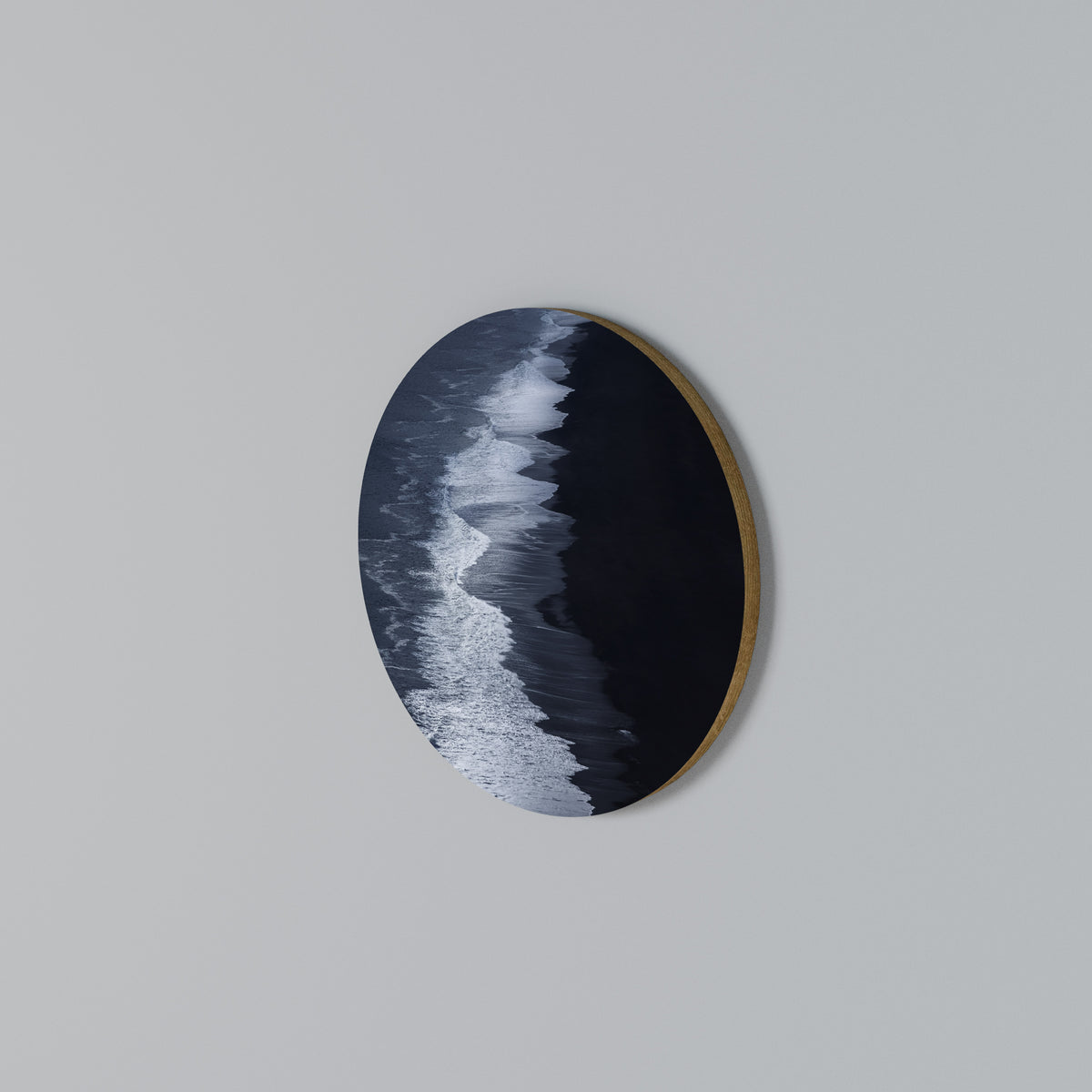 OCEAN'S WHISPER Rundes Wandbild