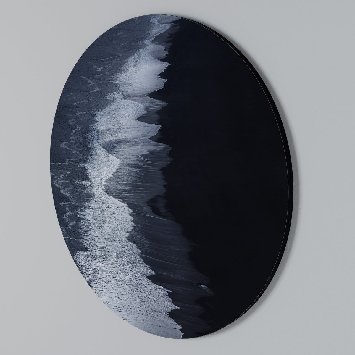 OCEAN'S WHISPER Rundes Wandbild