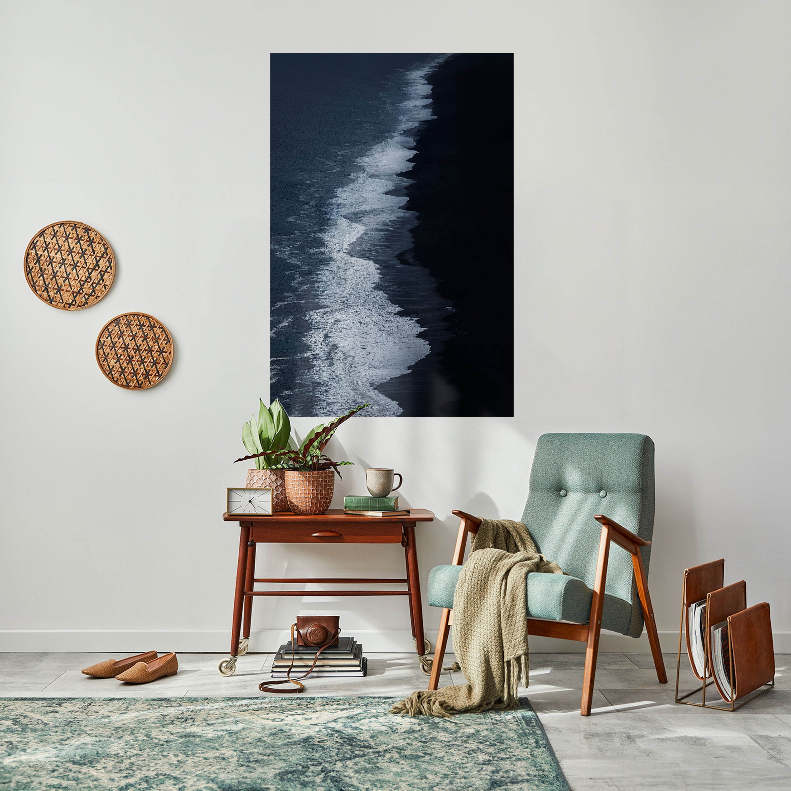 OCEAN'S WHISPER Vertikales Poster zum Abziehen und Aufkleben