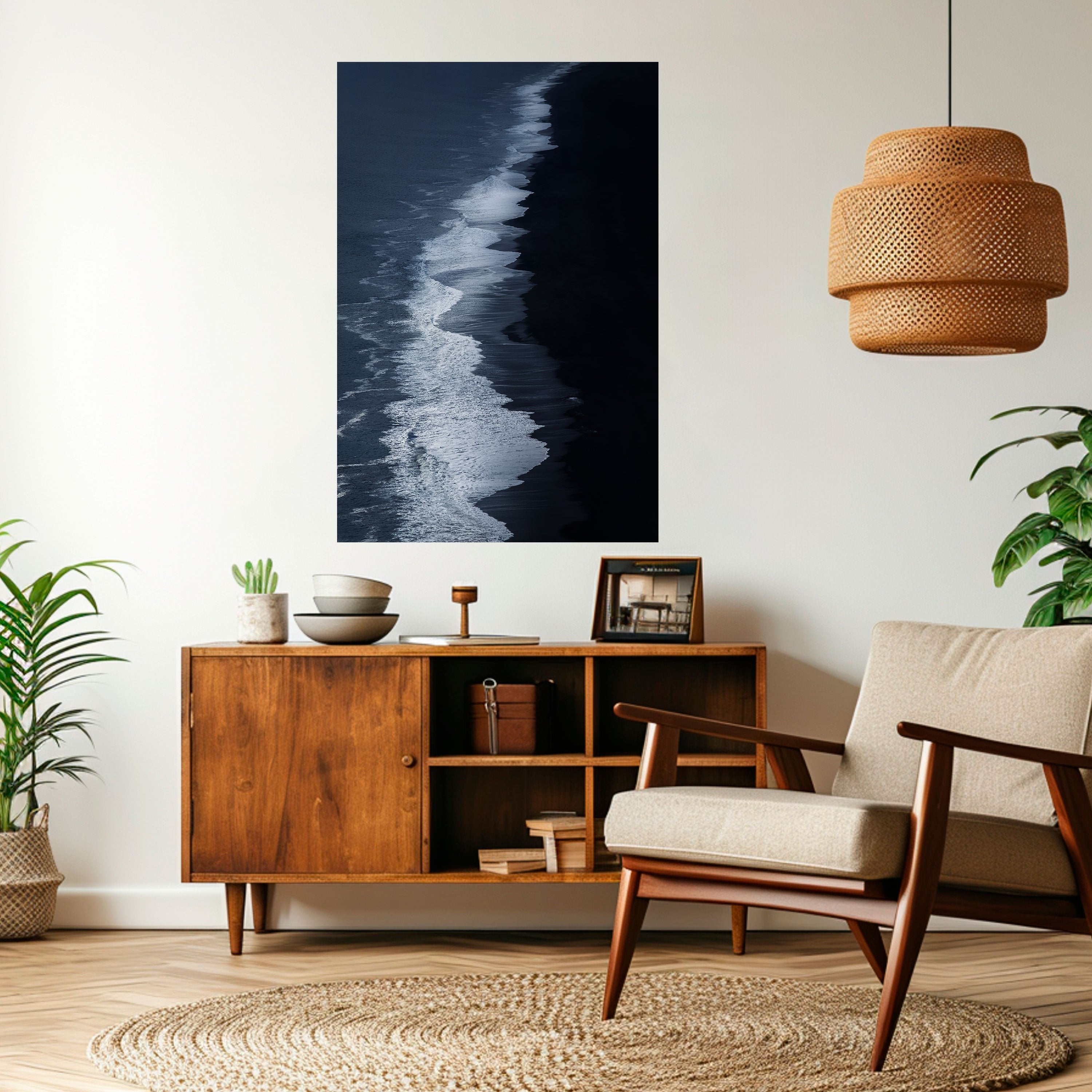 OCEAN'S WHISPER Vertikales Poster zum Abziehen und Aufkleben