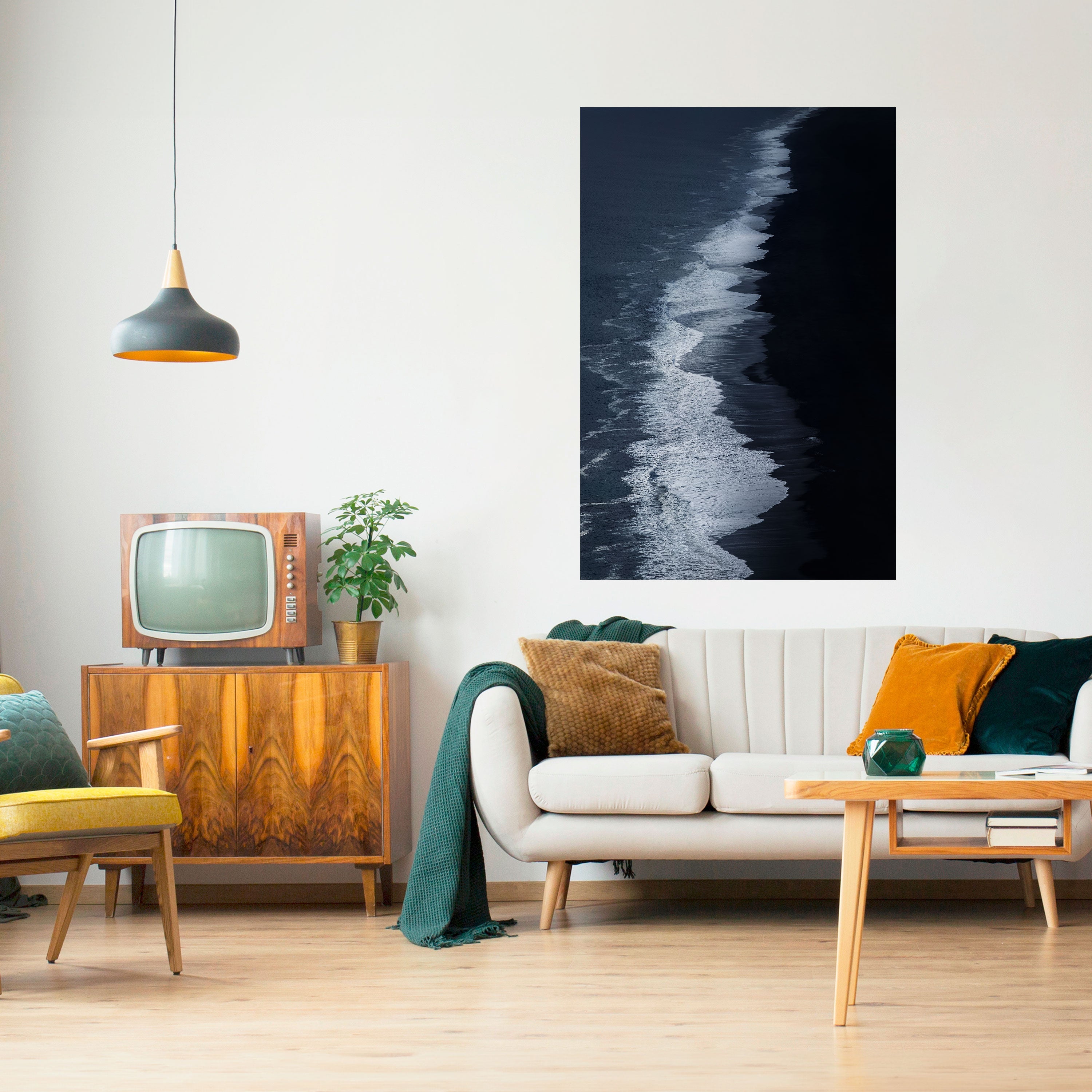 OCEAN'S WHISPER Vertikales Poster zum Abziehen und Aufkleben