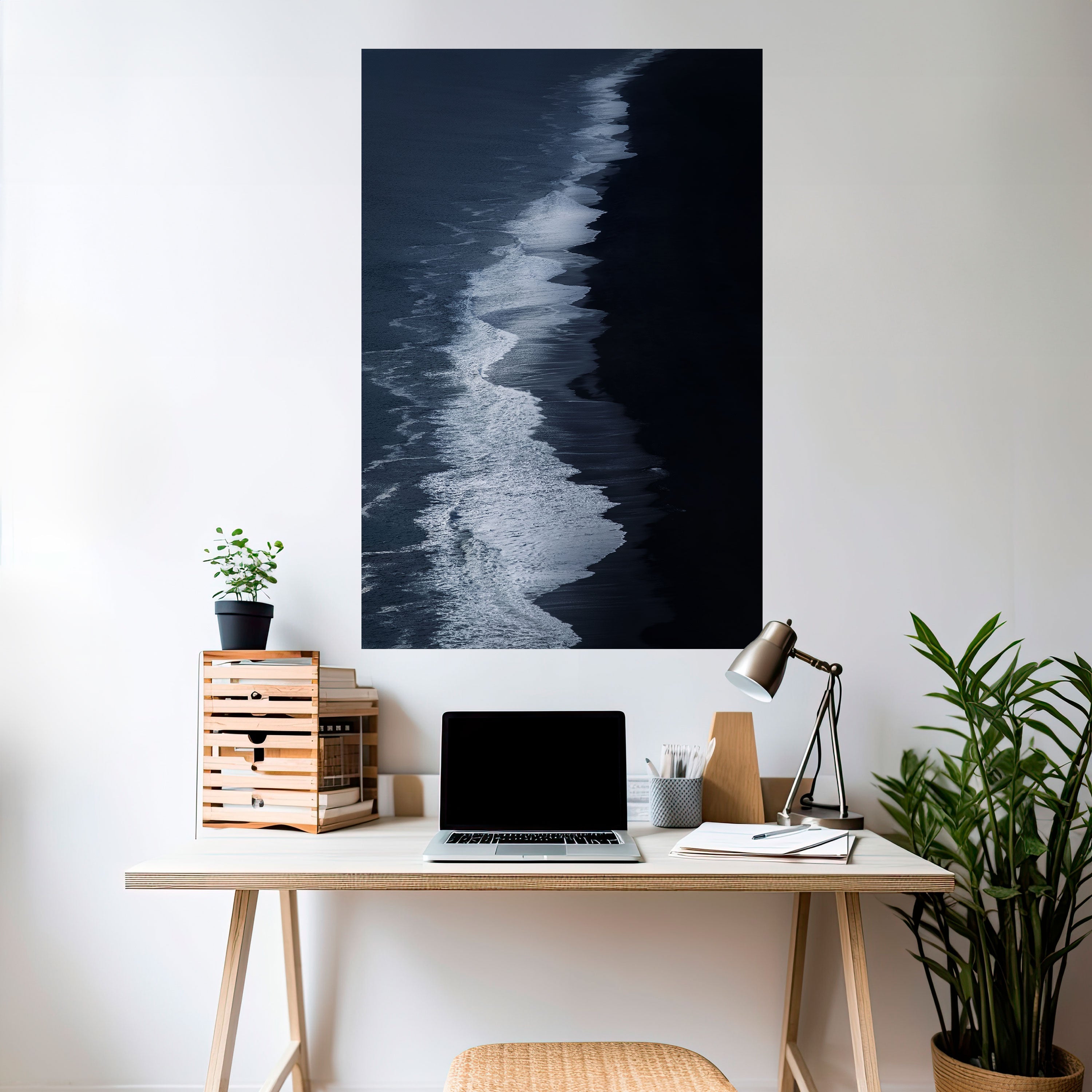 OCEAN'S WHISPER Vertikales Poster zum Abziehen und Aufkleben