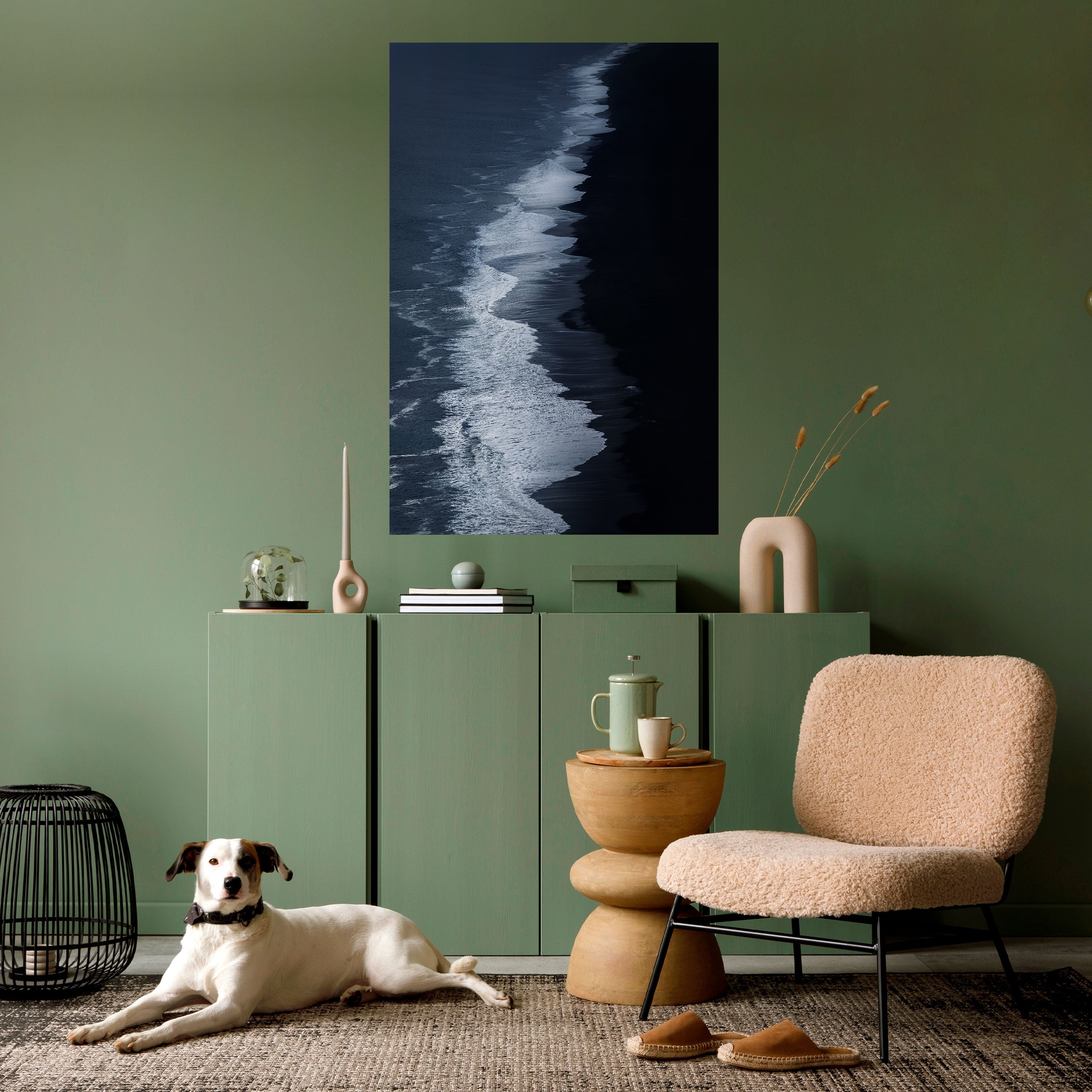 OCEAN'S WHISPER Vertikales Poster zum Abziehen und Aufkleben