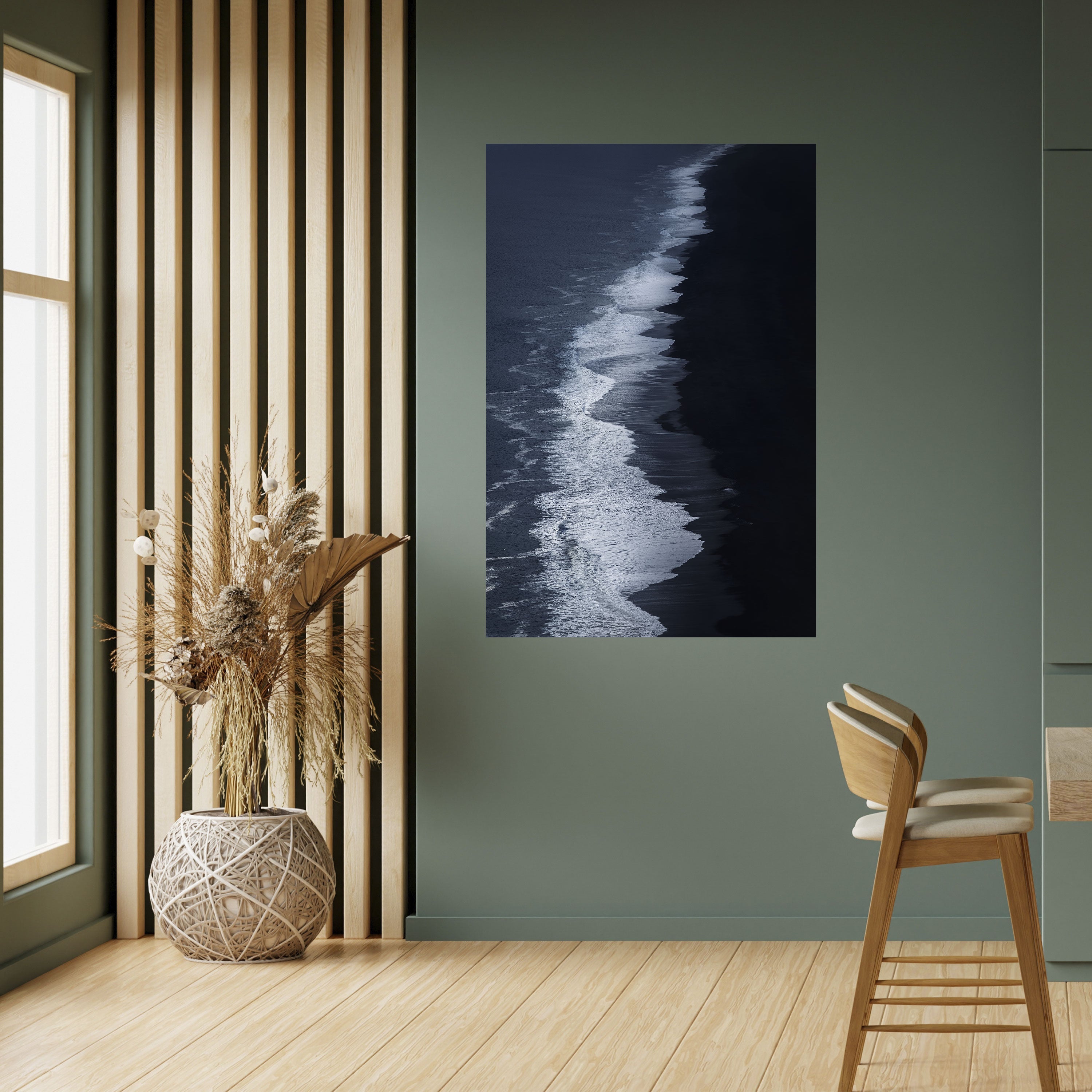 OCEAN'S WHISPER Vertikales Poster zum Abziehen und Aufkleben