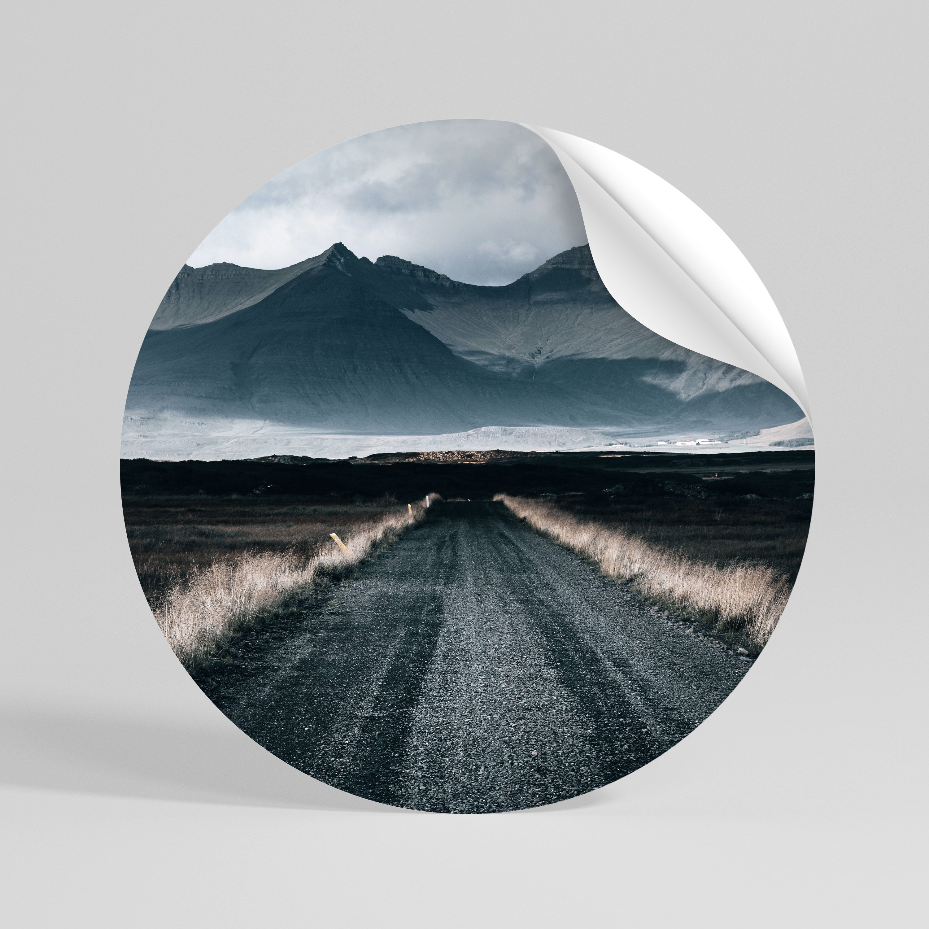 FOGBOUND HEIGHTS Peel and Stick Round Sticker