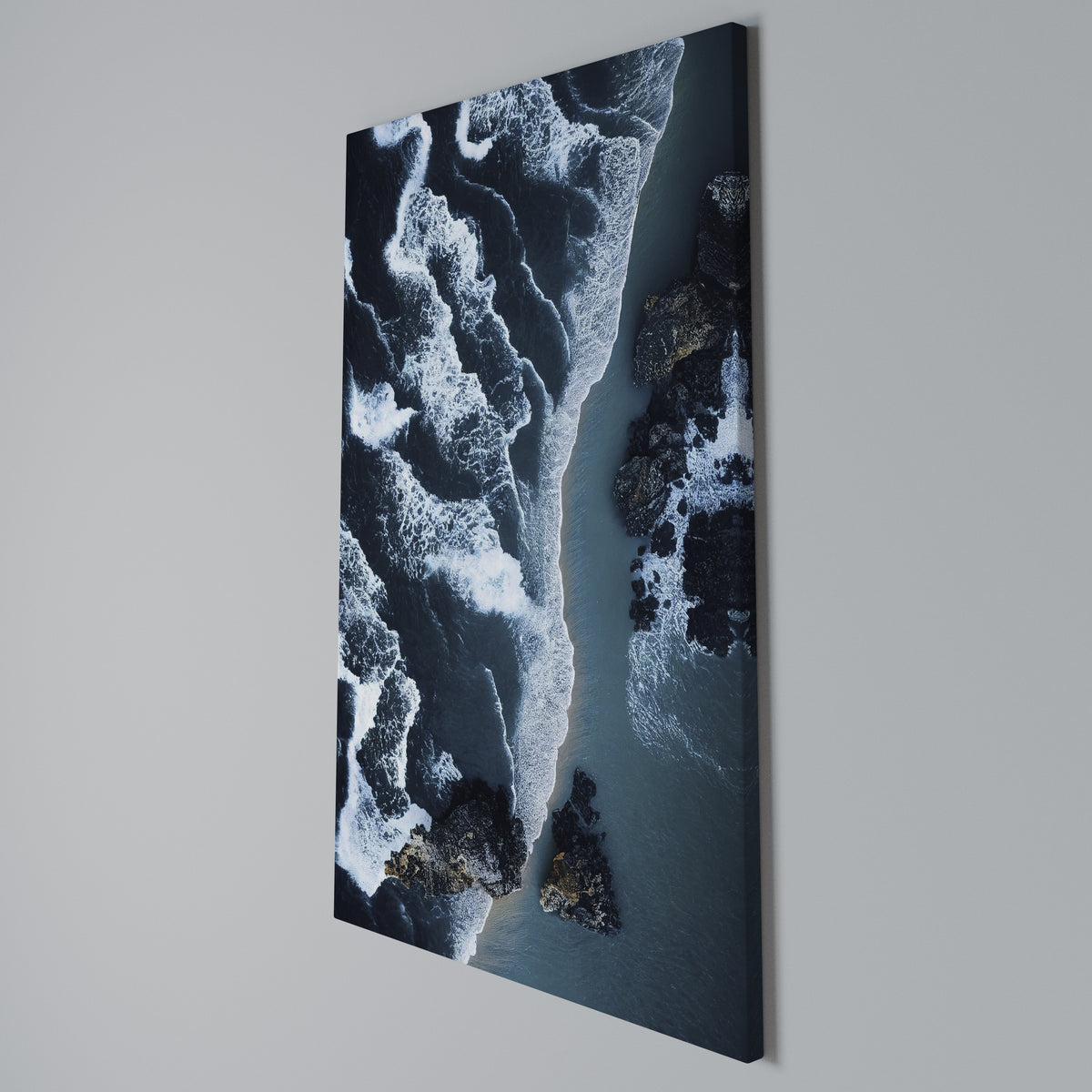 COSMIC COASTLINE Vertical Canvas Print