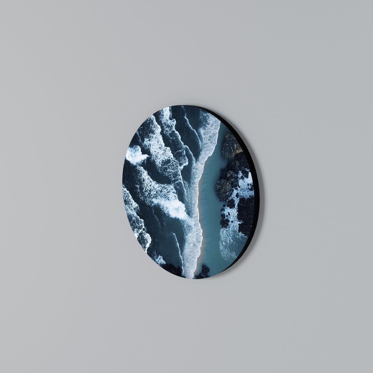 COSMIC COASTLINE Round Wall Art