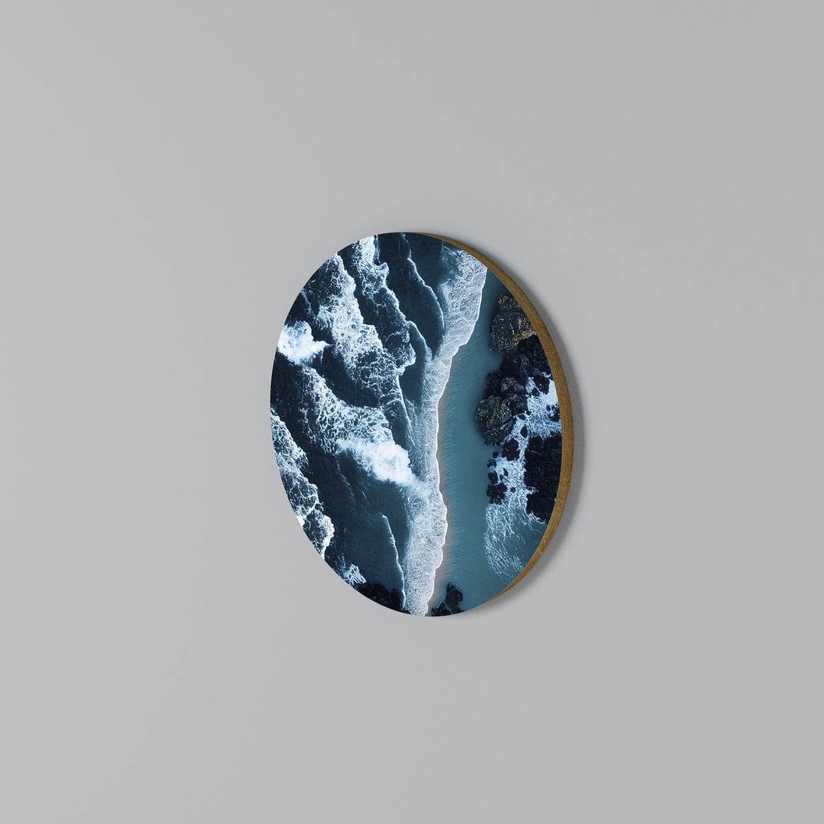 COSMIC COASTLINE Round Wall Art