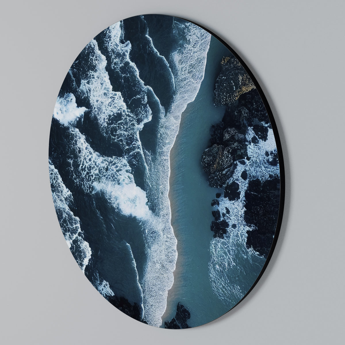 COSMIC COASTLINE Rundes Wandbild